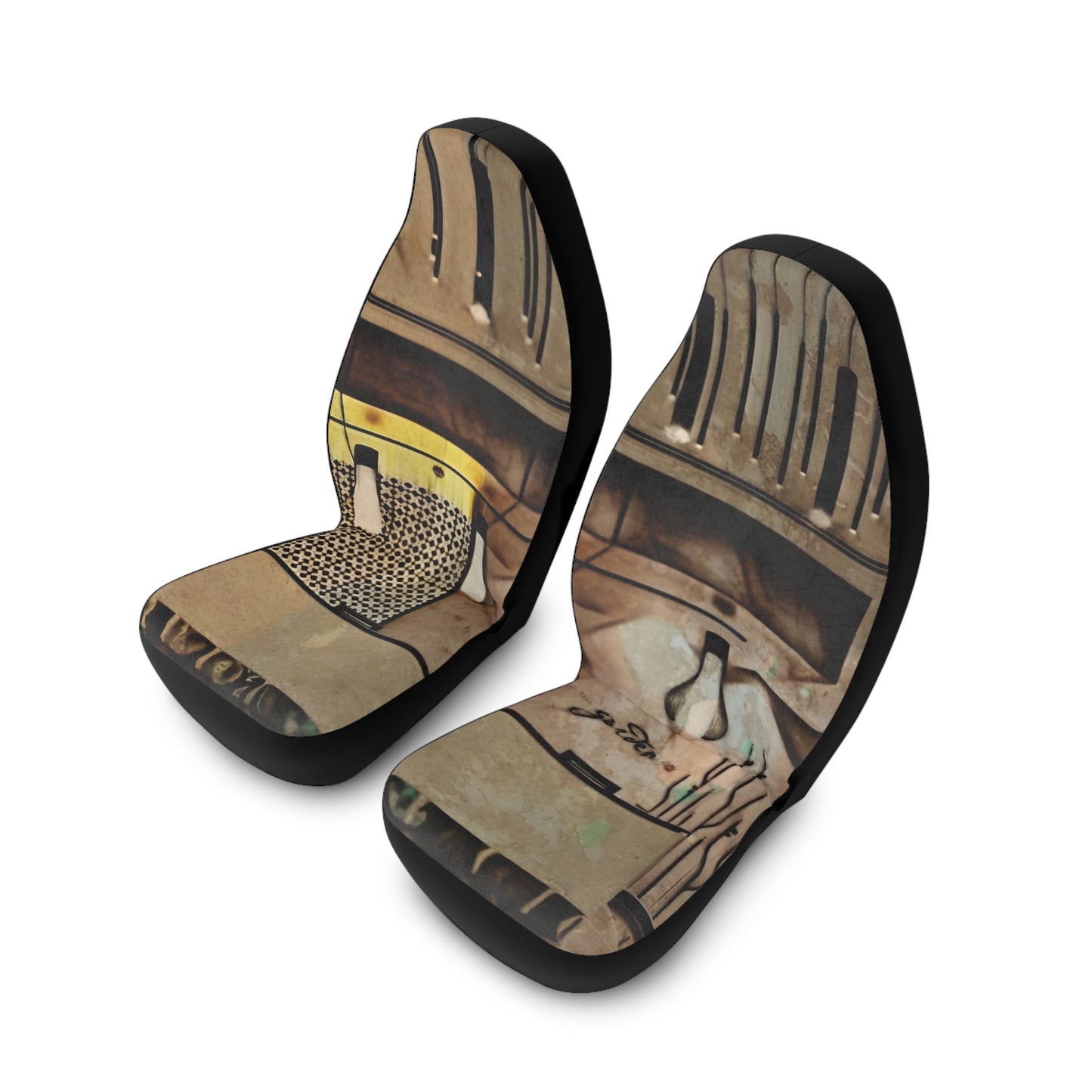 Rustic Interior Car Seat Covers — Polyester Front Seat Protectors