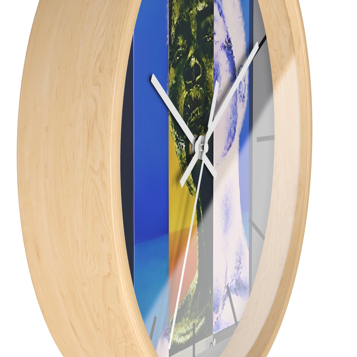 Colorful Retro Wall Clock with Abstract Art Design