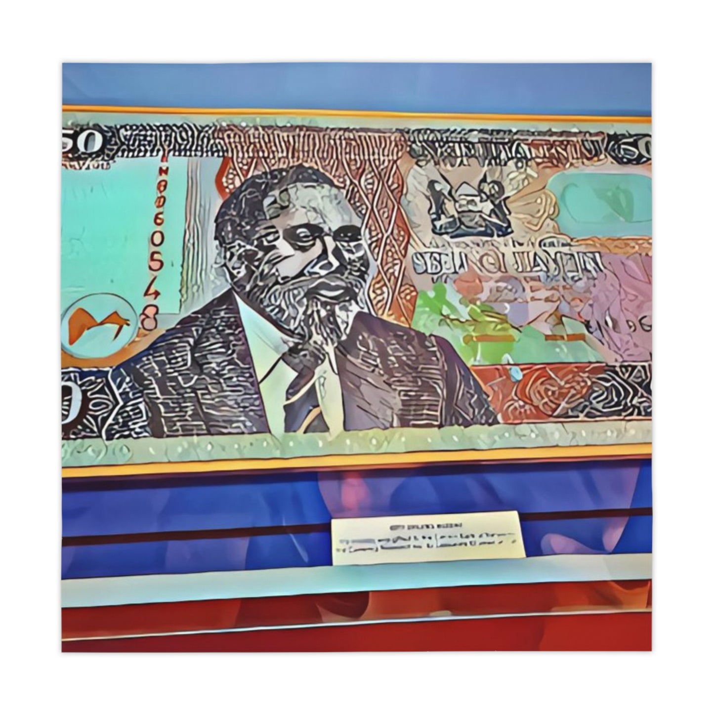 Tablecloth Print - International Currency Design