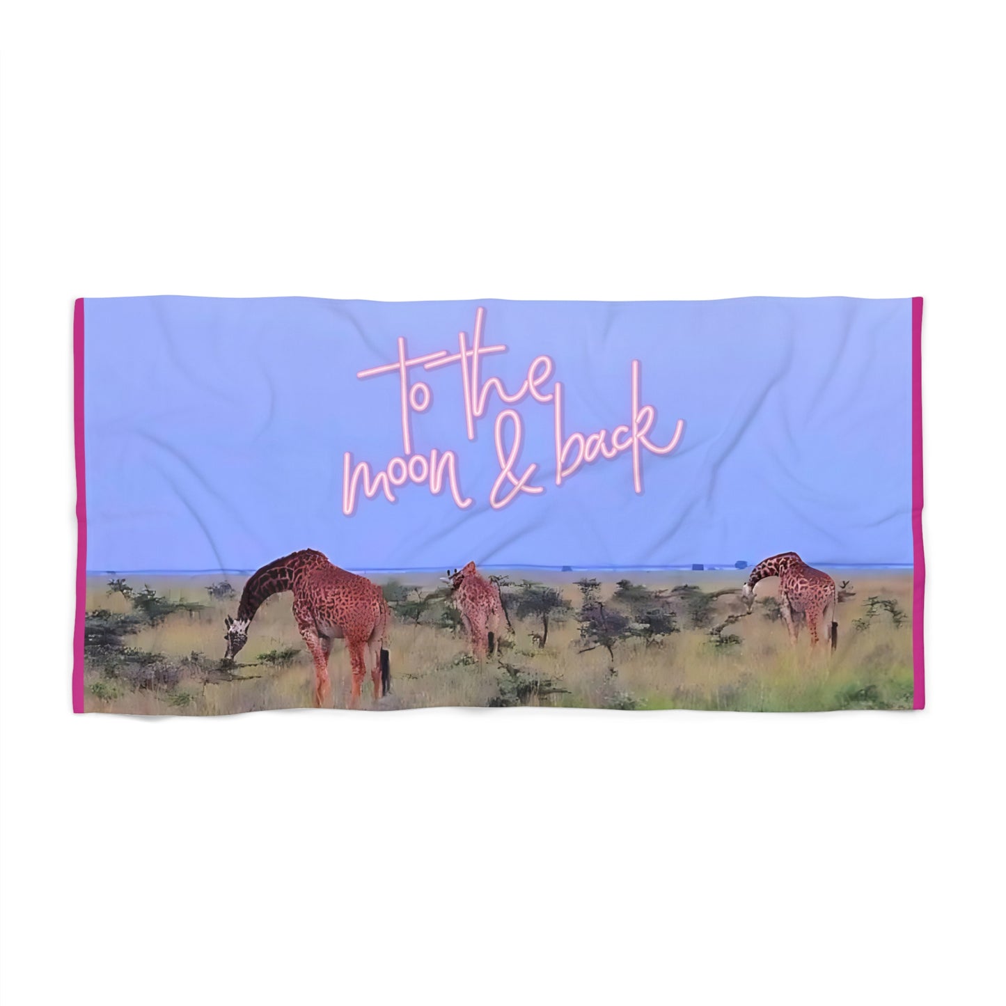 Safari Lovers To the Moon & Back Tropical Beach Towel - Perfect for Summer Fun