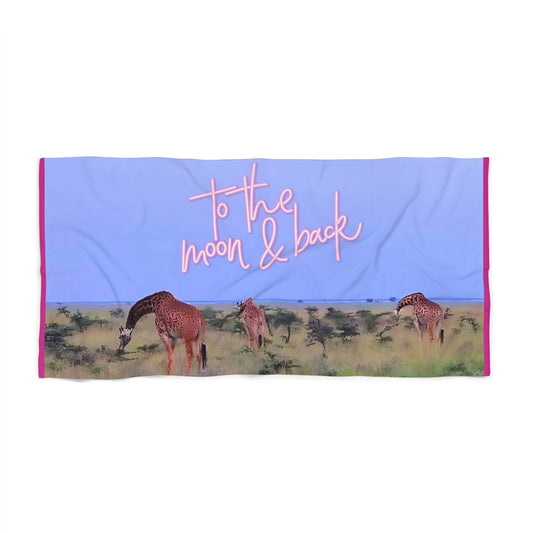 Safari Lovers To the Moon & Back Tropical Beach Towel - Perfect for Summer Fun