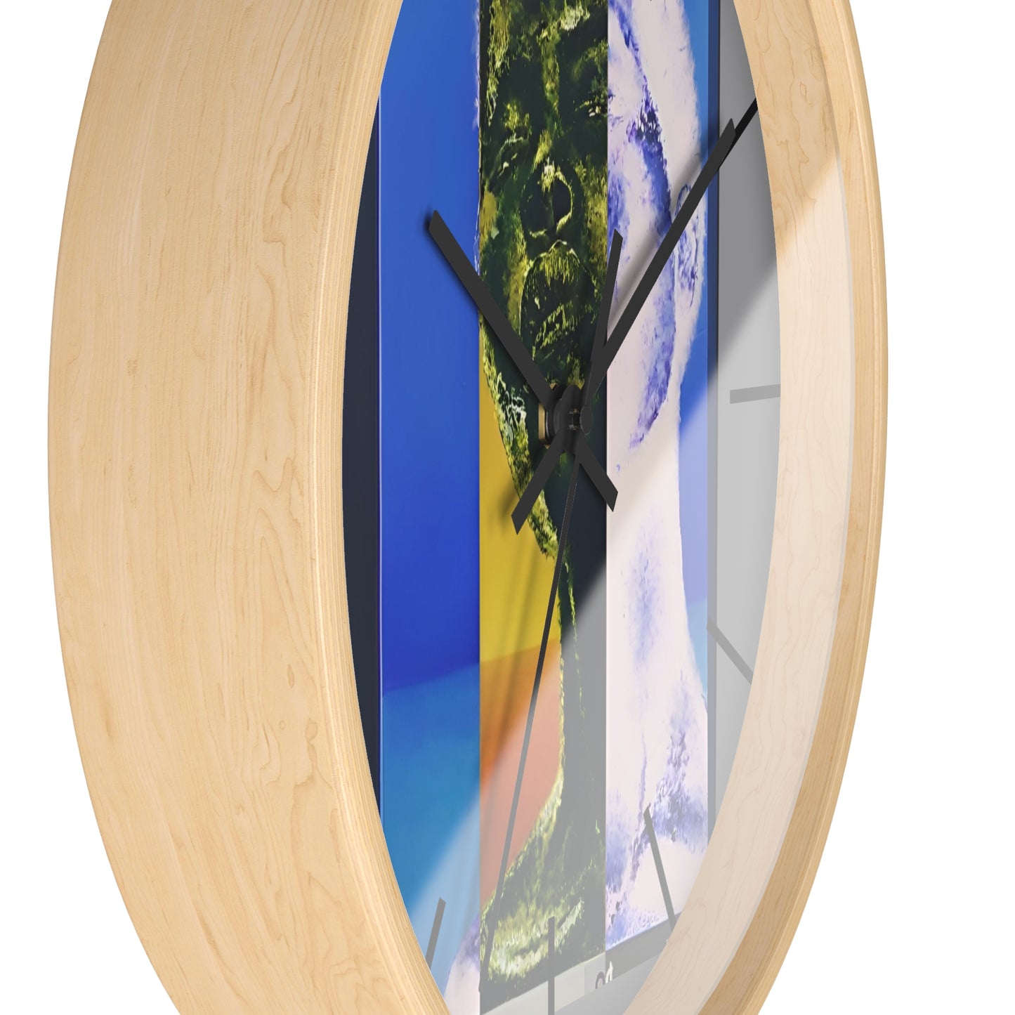 Colorful Retro Wall Clock with Abstract Art Design