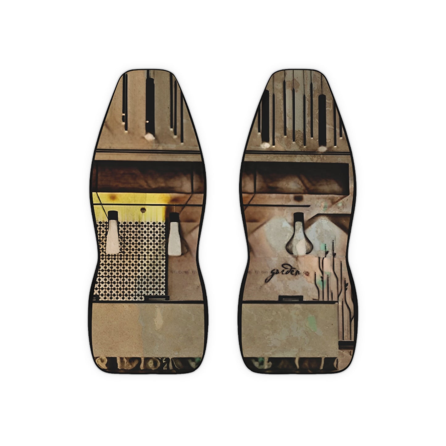 Rustic Interior Car Seat Covers — Polyester Front Seat Protectors