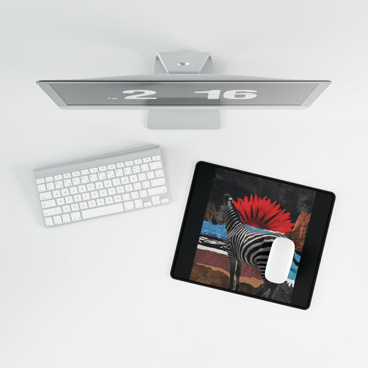 Zebra Sunset Desk Mat - Artistic Office Decor for Unique Workspaces
