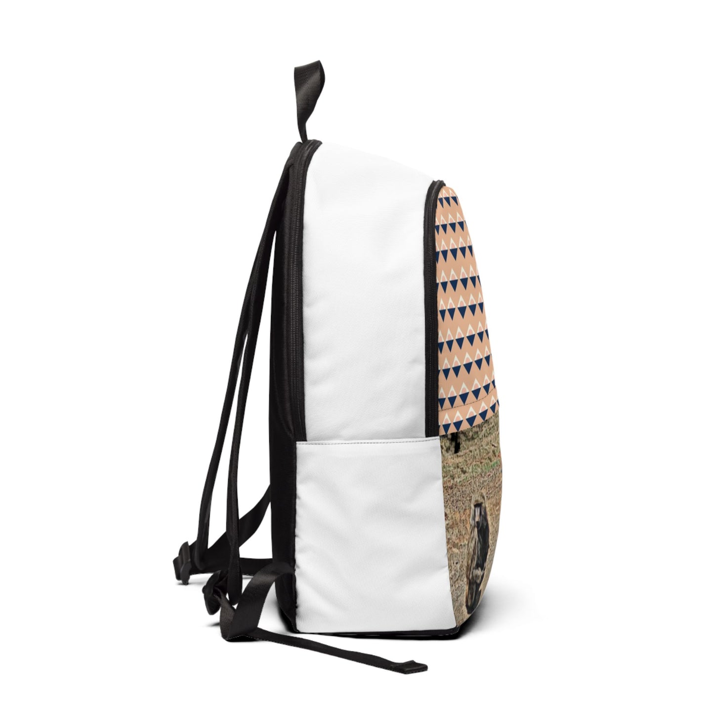 Safari Spirit Unisex Fabric Backpack -Playful Monkey Design Unisex Fabric Backpack