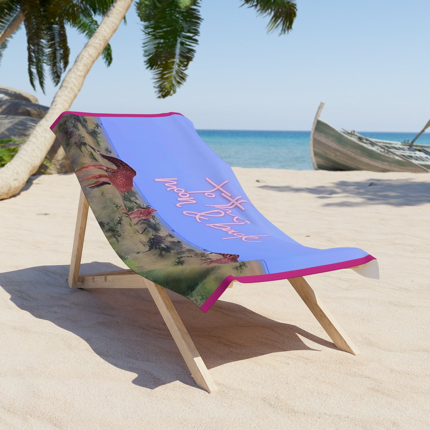 Safari Lovers To the Moon & Back Tropical Beach Towel - Perfect for Summer Fun