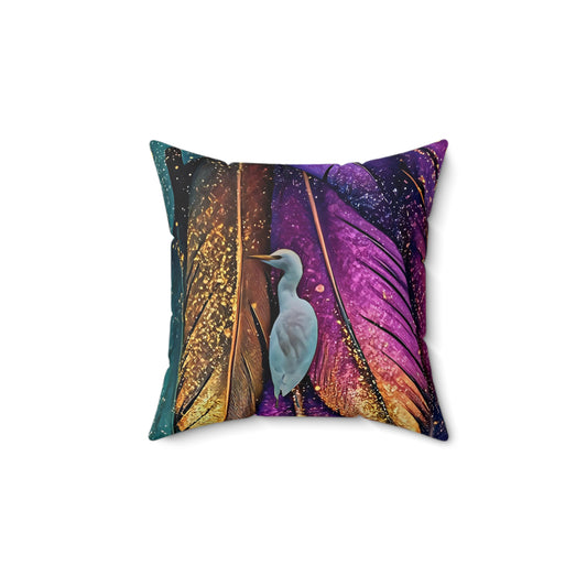 Little Birdie Spun Polyester Square Pillow