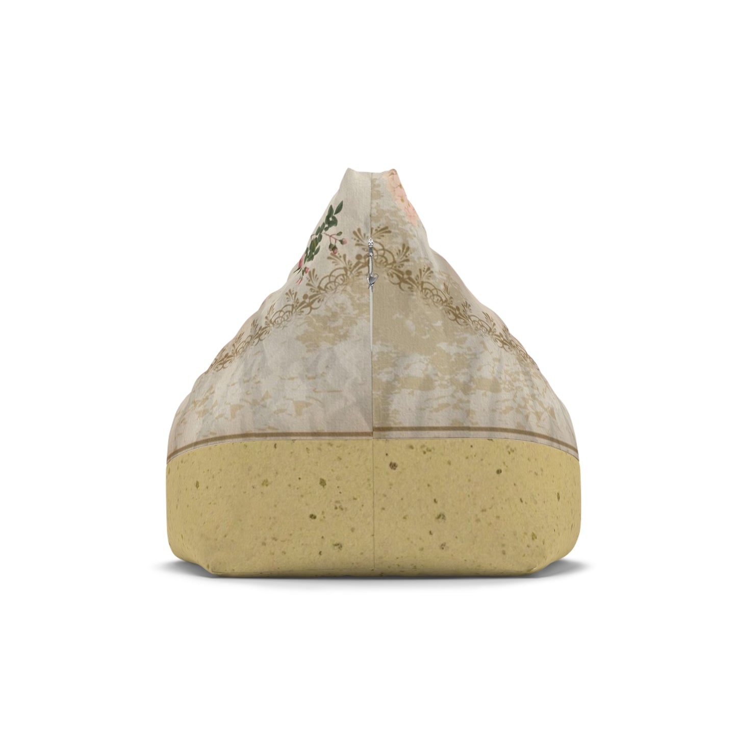 Giraffe Floral Bean Bag Chair Cover — "Inspired Photography" Accent Slipcover {Eggshell Cream}