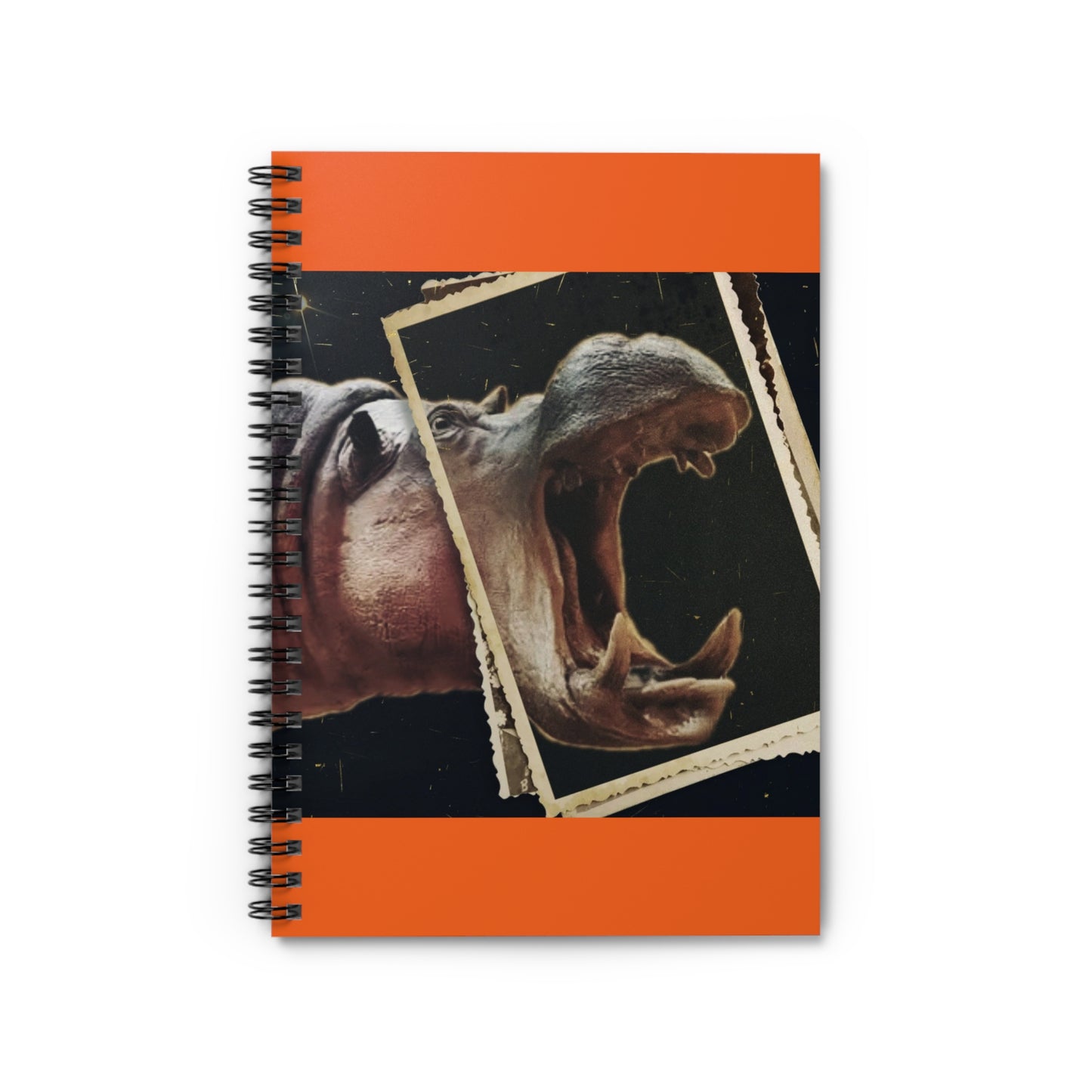 Ruled Lined Journal - Hippo Spiraled Notebook