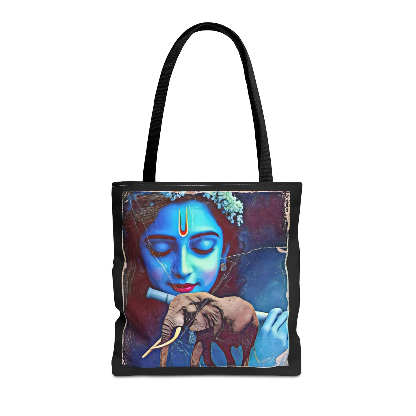 Elephant Tote Bag - Hindu Mixed Art Design for Eco-Friendly Style