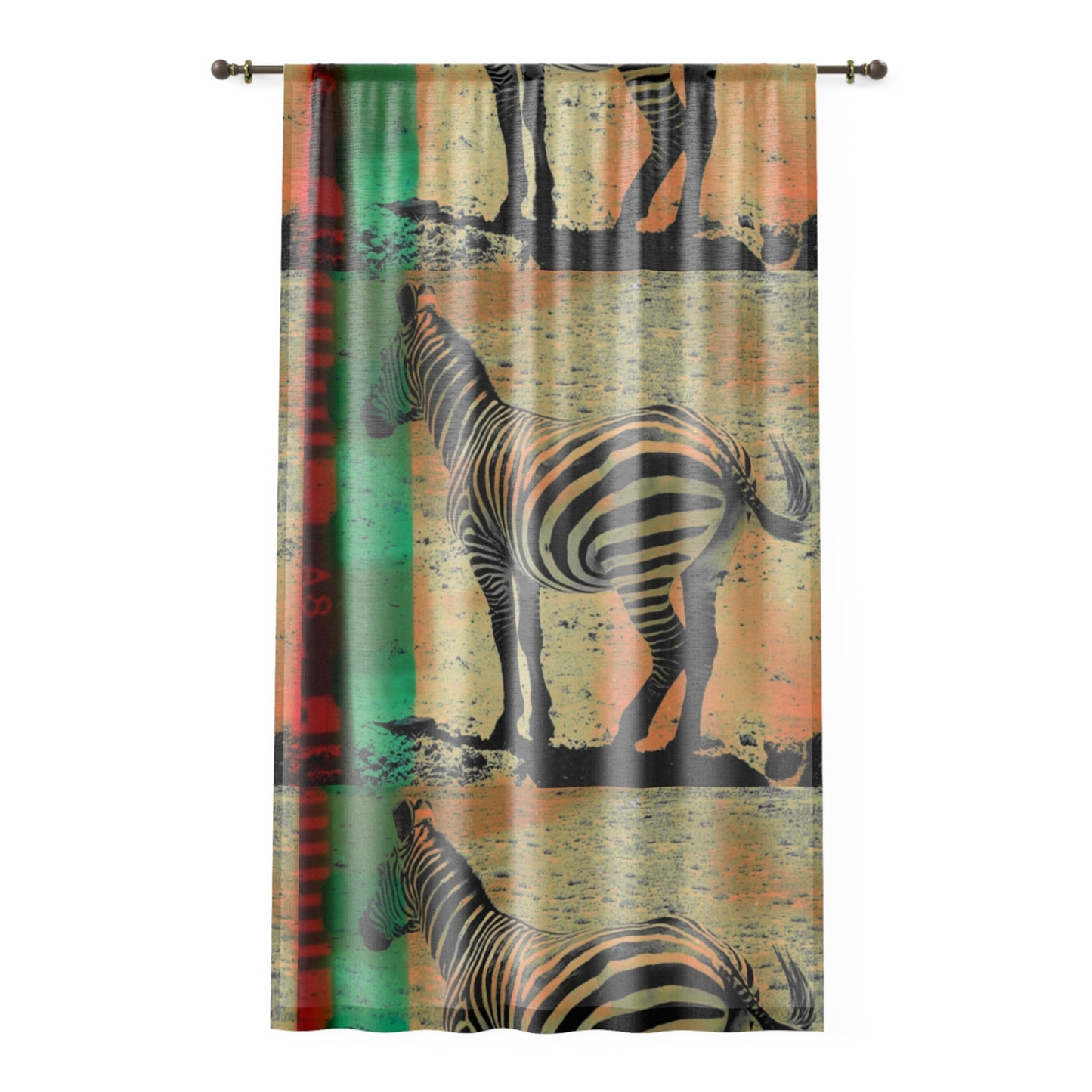 Zebra Print Contemporary Window Panel Design