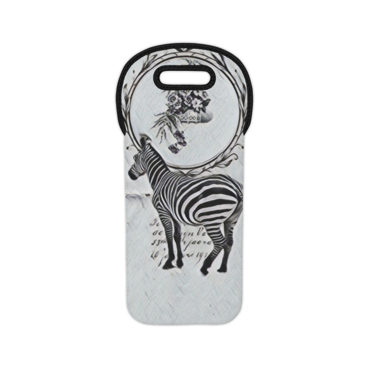 Vintage Zebra Print Wine Tote Bag - Perfect for Wine Lovers & Gifts