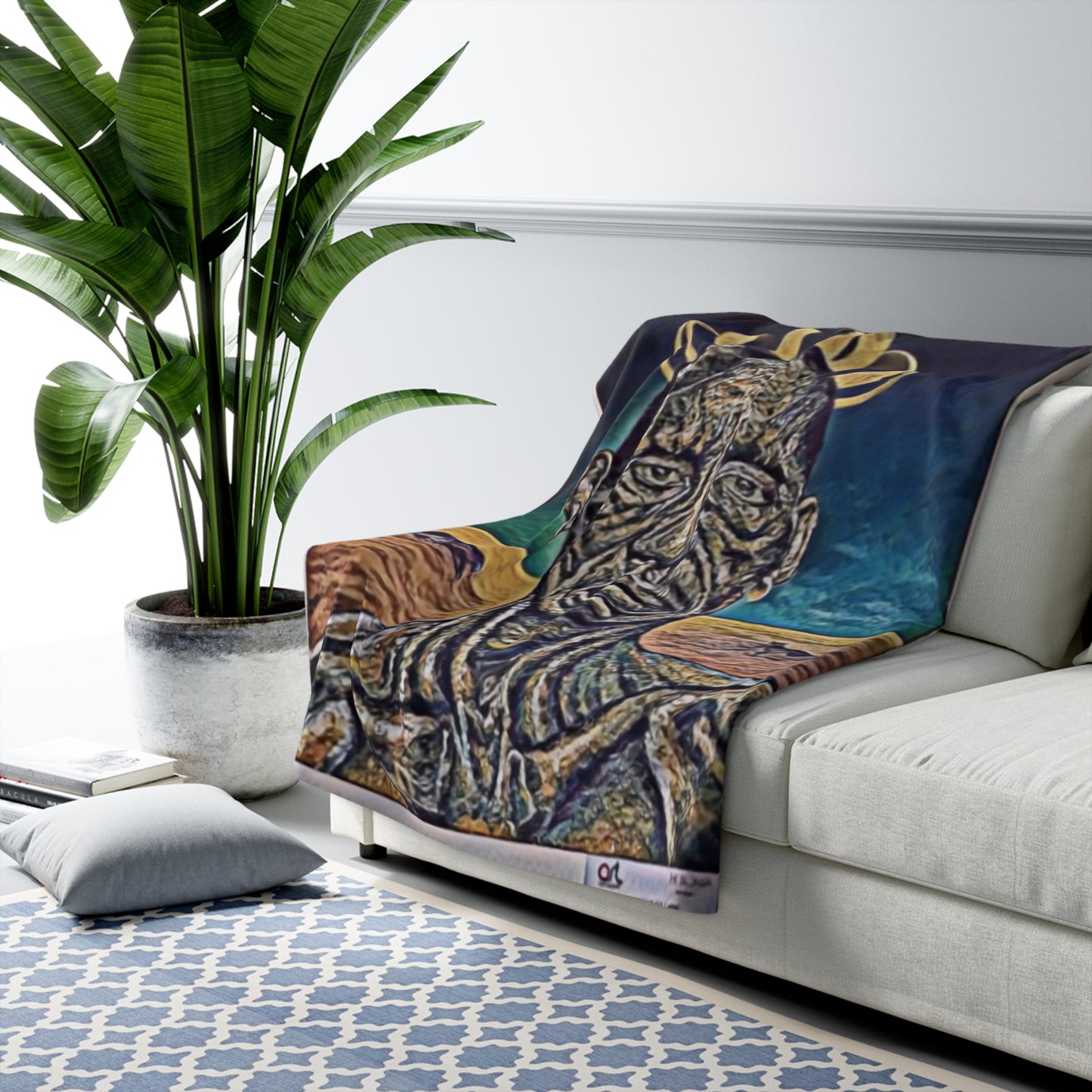 Unique Ethnic Design Home Decor - Sherpa Fleece Blanket