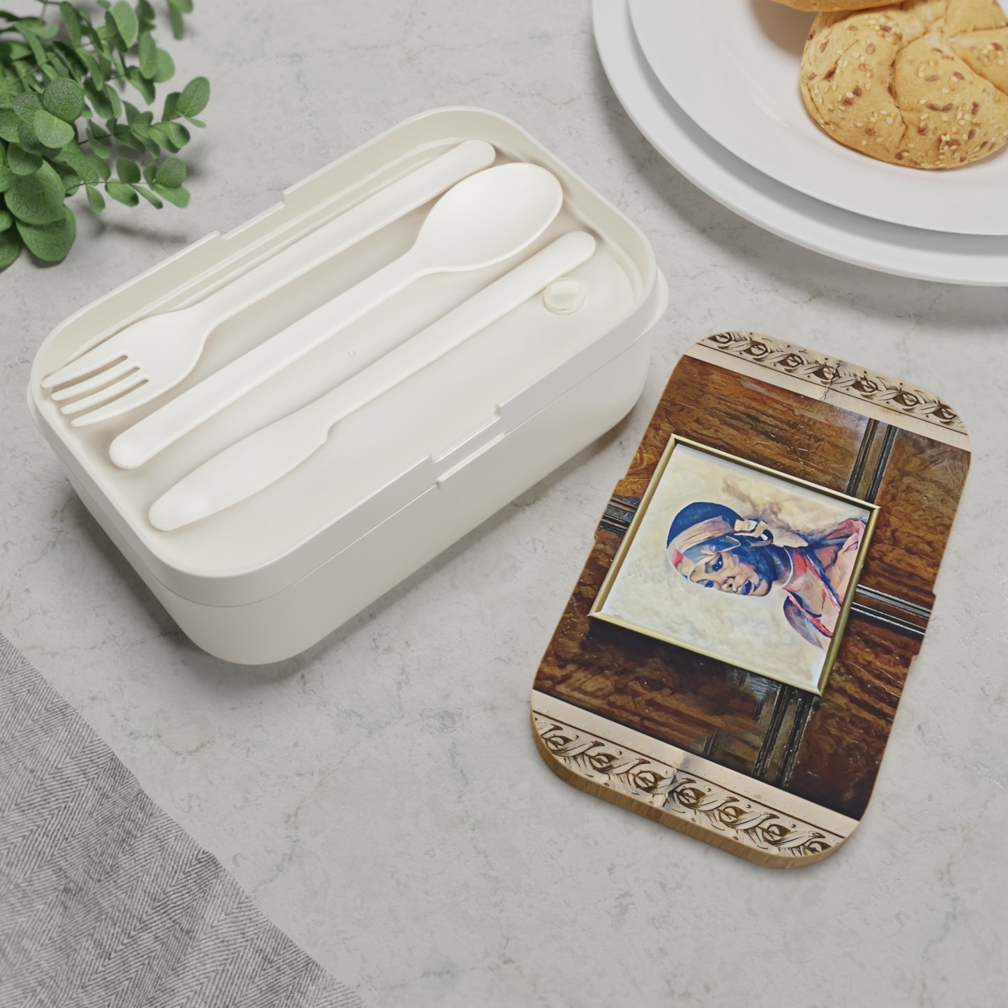 Cultural Art Bento Lunch Box - Vibrant Design for Stylish Meal Prep
