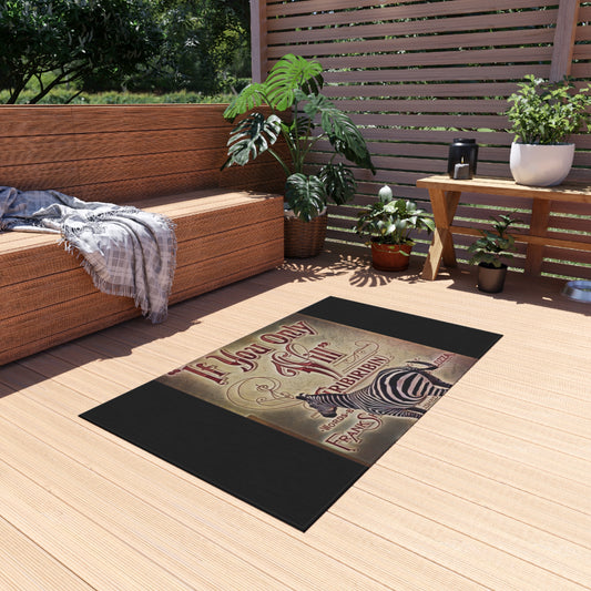 Large Vintage - Wildlife Inspired Outdoor Rug