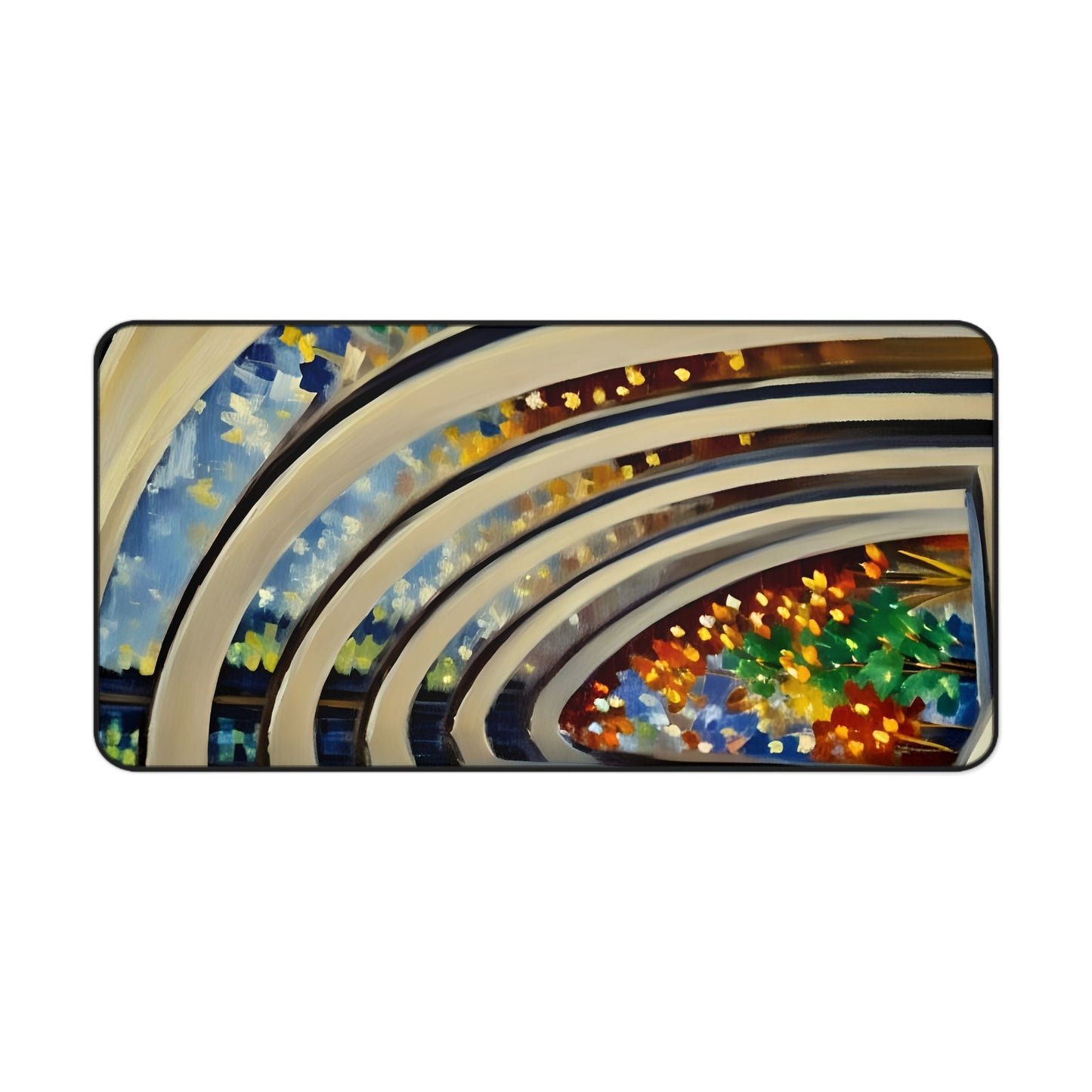 Colorful Abstract Desk Mat - International Design Desk Organizer for Home Office