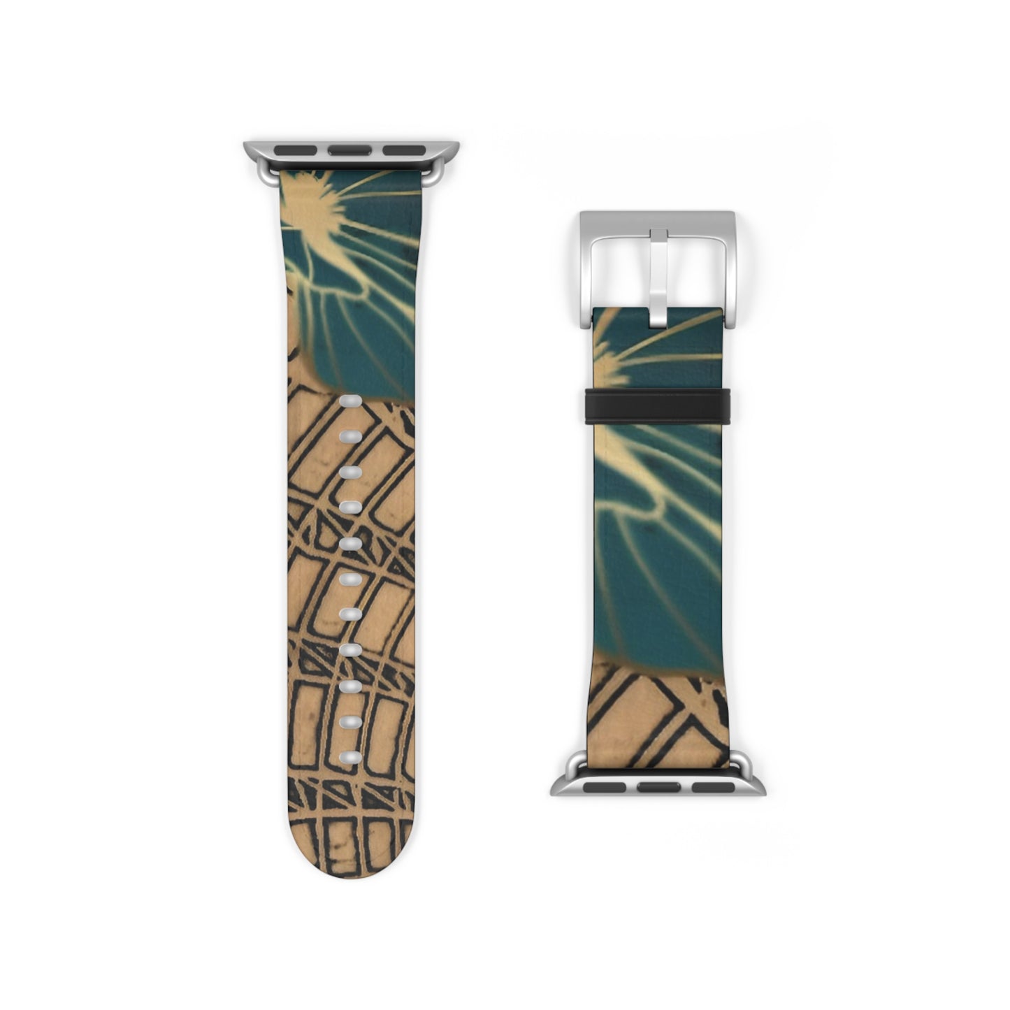 Green Leaf Watch Band — Architectural & Botanical Print Replacement Strap