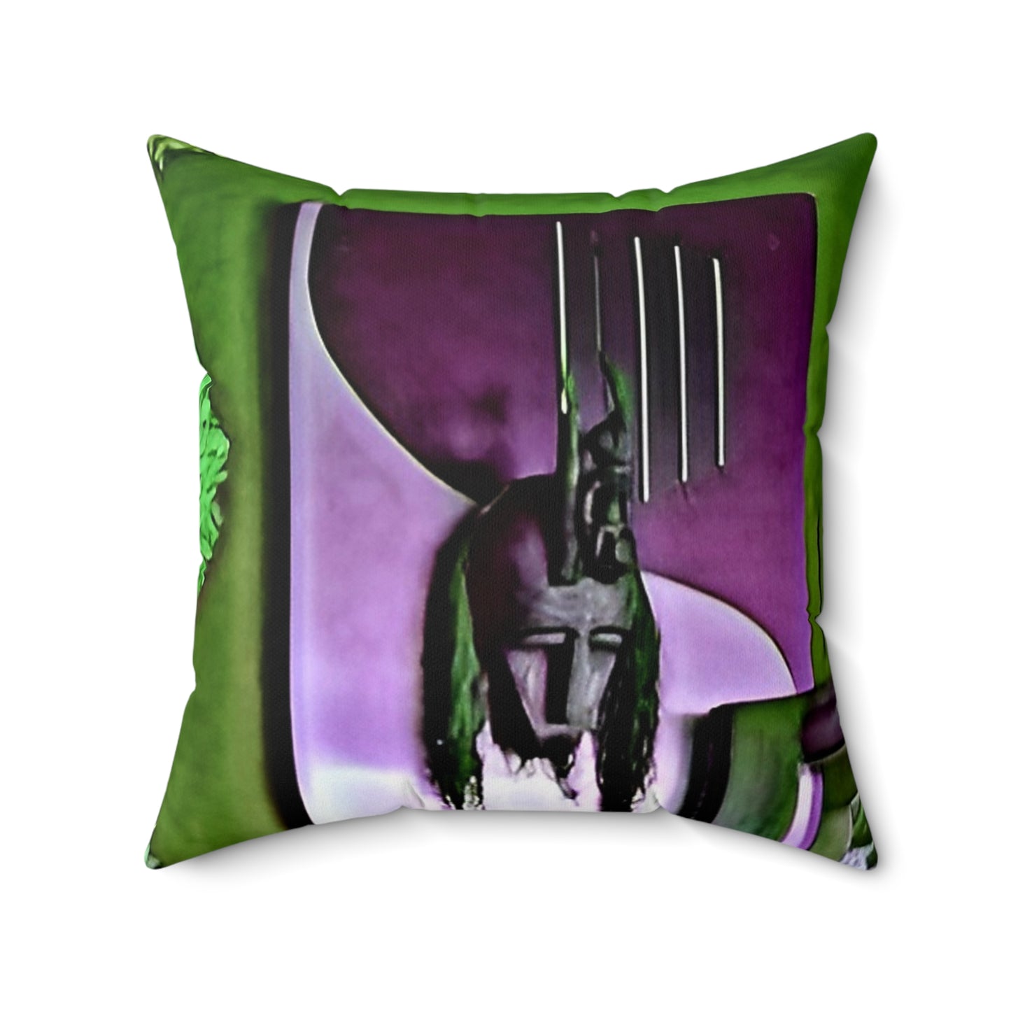 Essentric Vintage Green Square Pillow - Internationally Inspired Home Decor