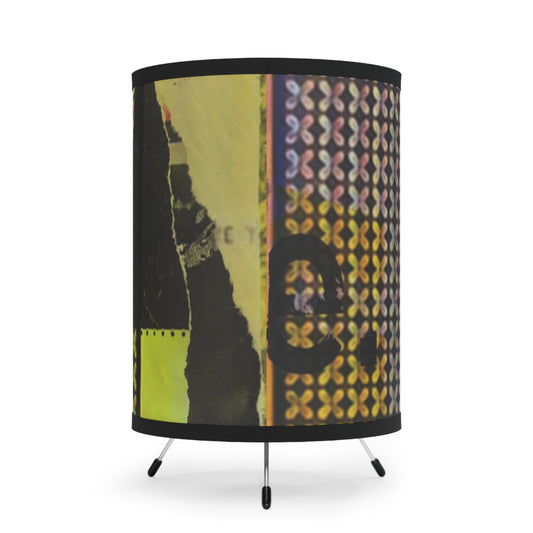 Modern Tripod Lamp with Artistic High-Res Shade - Vibrant Home Decor