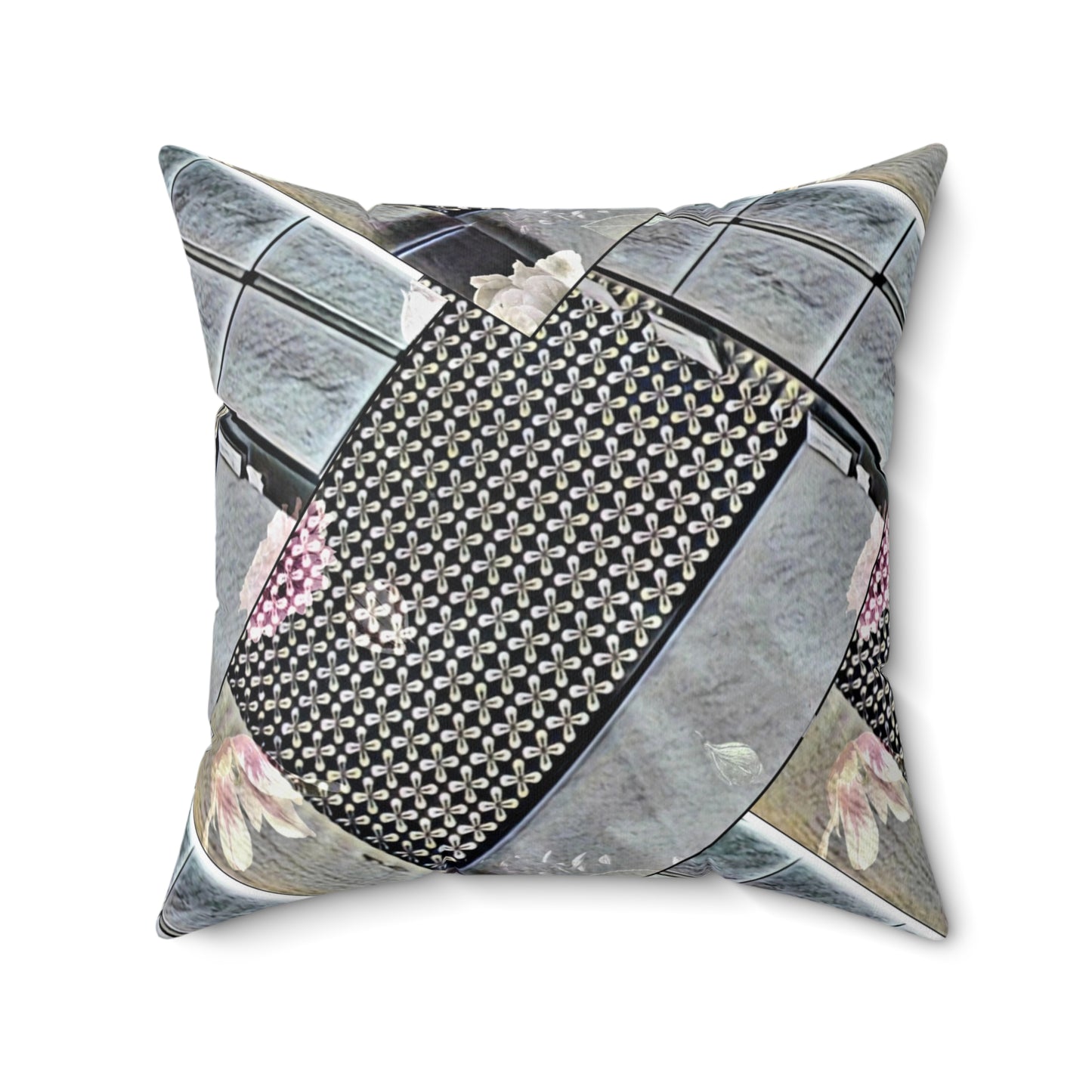 Geometric Flower Square Pillow - Internationally Inspired Stylish Home Décor