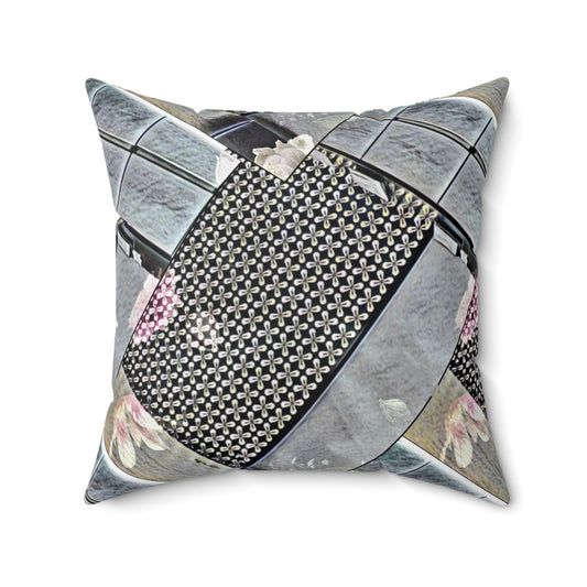 Geometric Flower Square Pillow - Internationally Inspired Stylish Home Décor