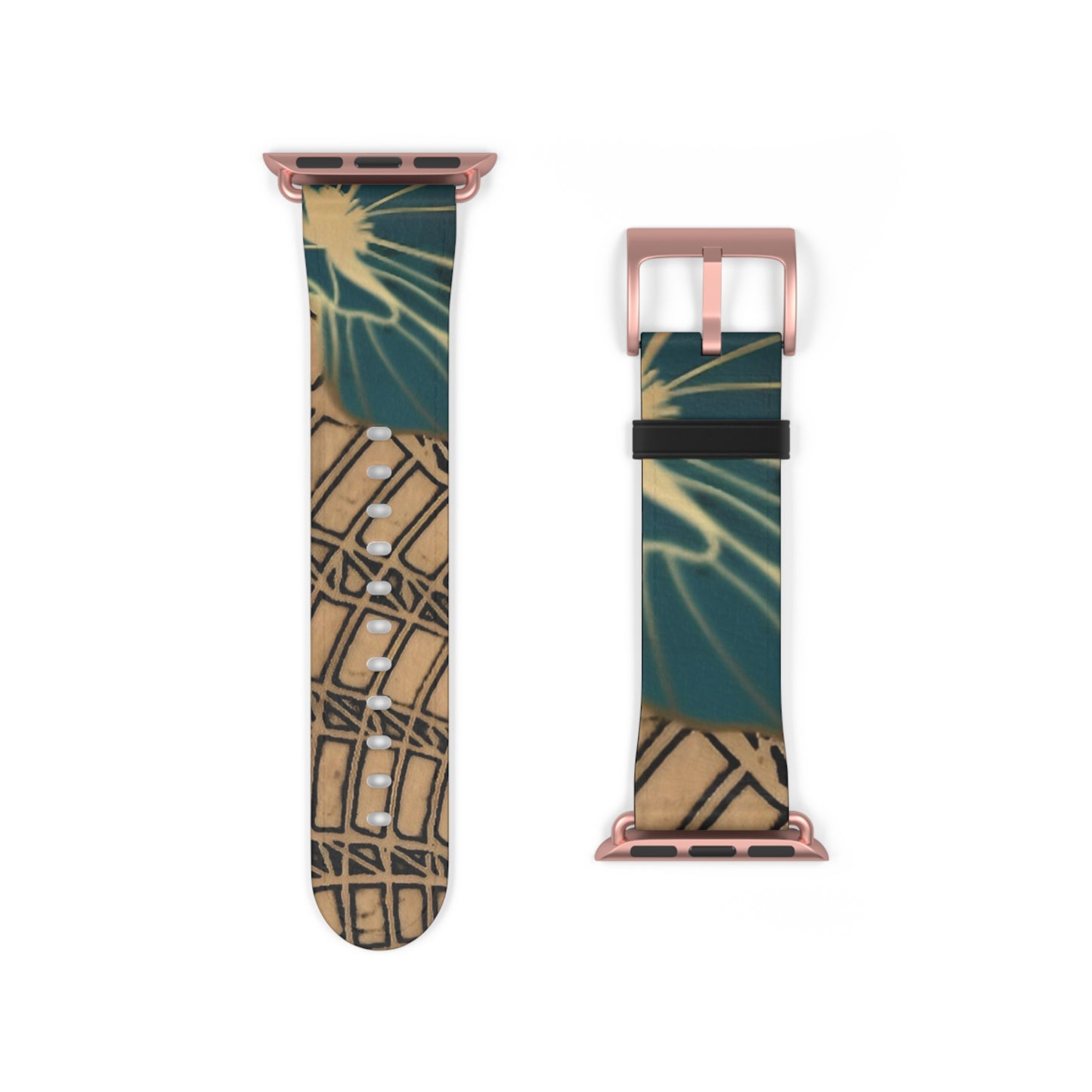 Green Leaf Watch Band — Architectural & Botanical Print Replacement Strap