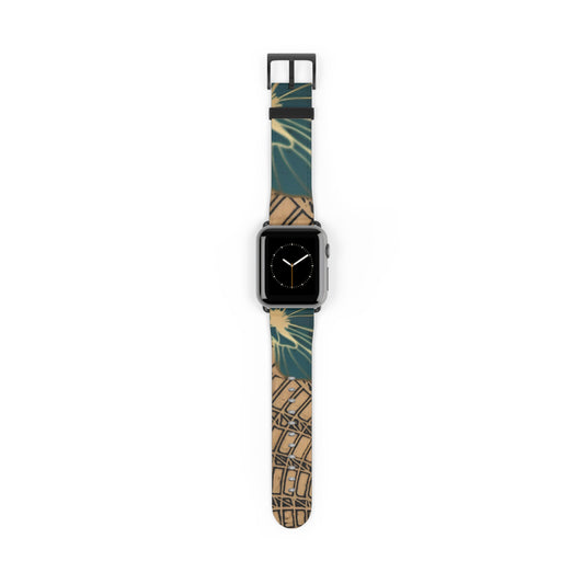 Green Leaf Watch Band — Architectural & Botanical Print Replacement Strap
