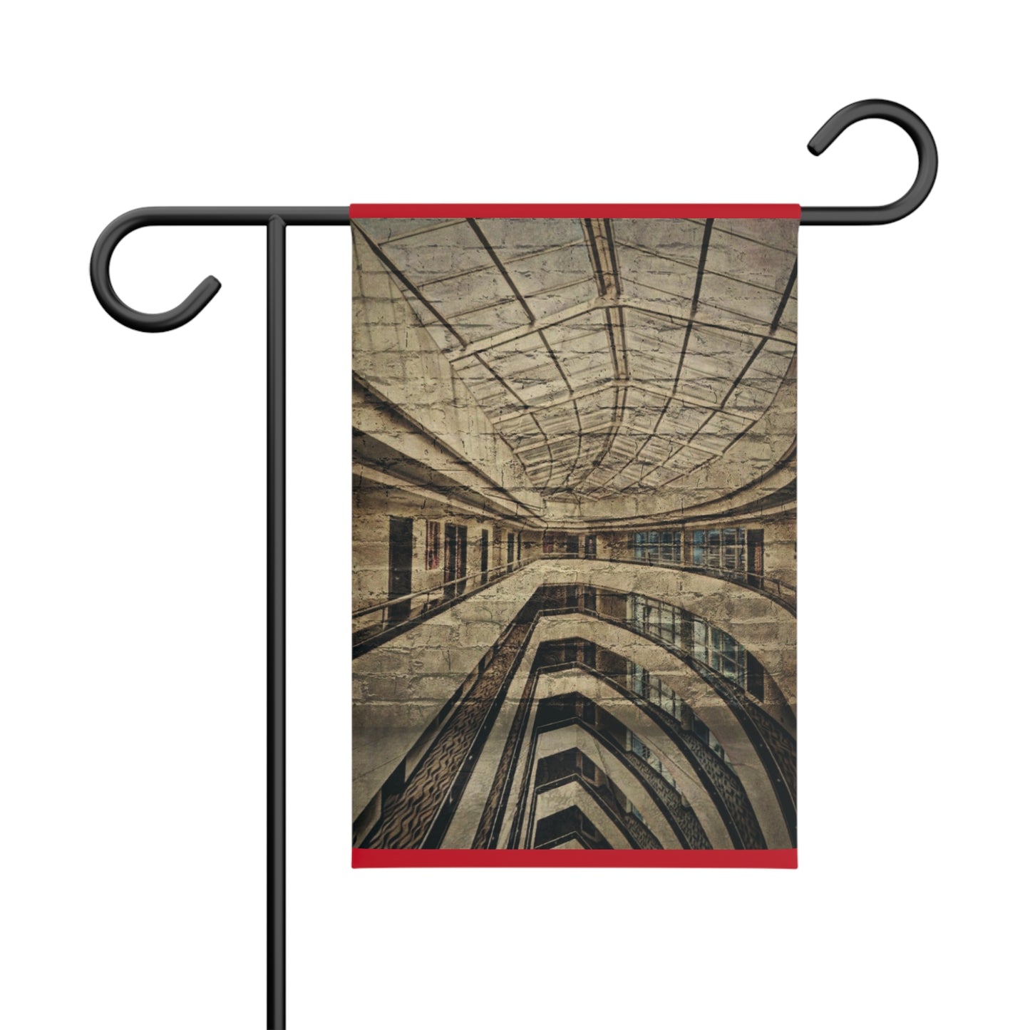 Modern Architectural Garden Banner - Elegant Home Décor
