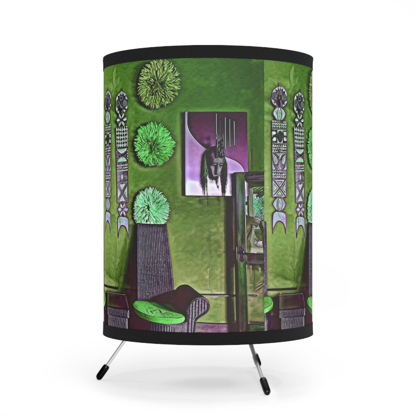 Essentric Vintage Green Tripod Lamp - Internationally Inspired Home Decor
