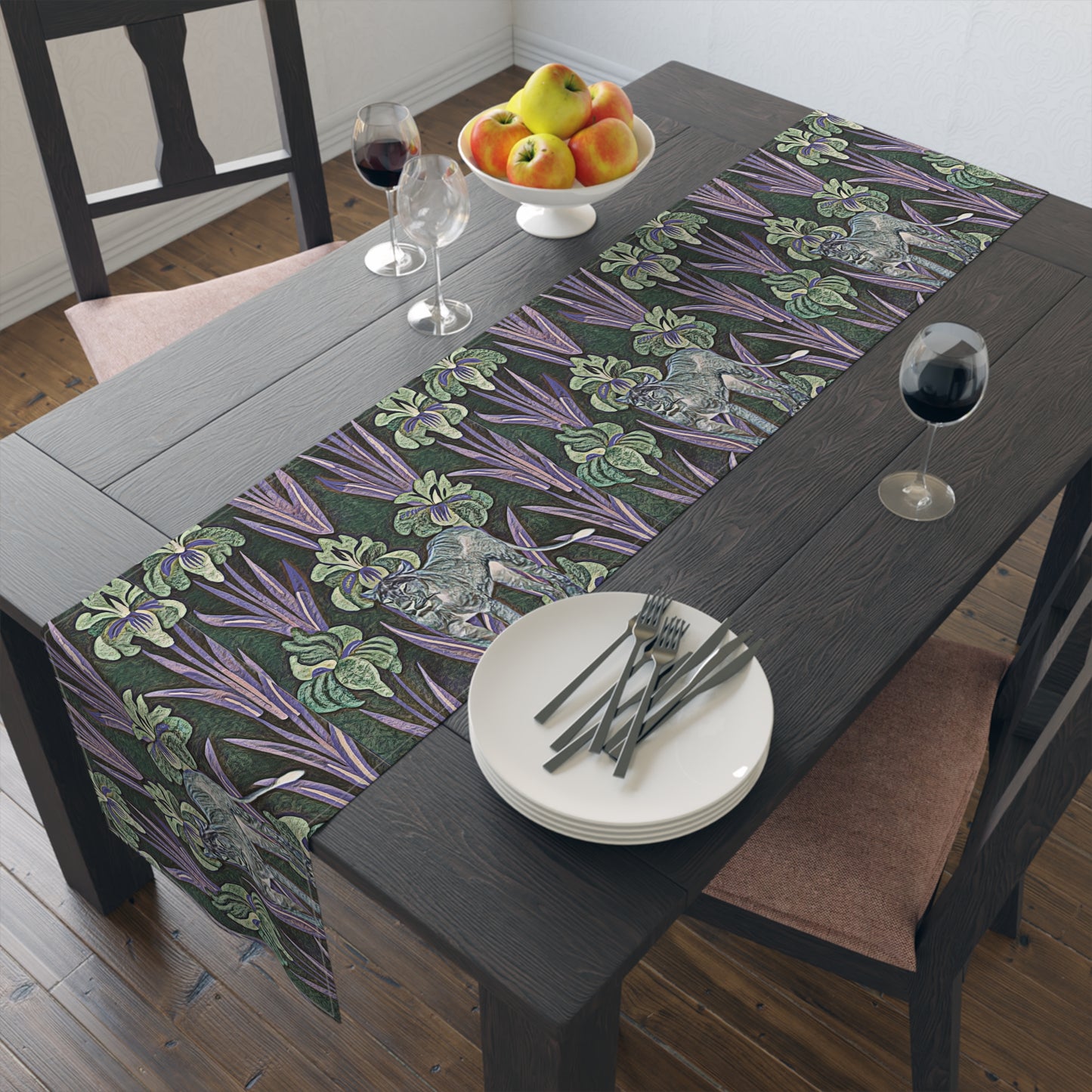 Vintage Floral And Safari Inspired — Gothic Botanical Table Runner