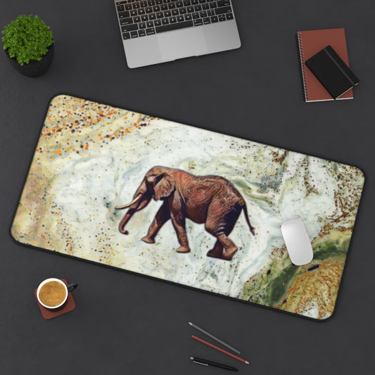 Stylish Office Accessory for Animal Lovers - Elephant Design Desk Mat