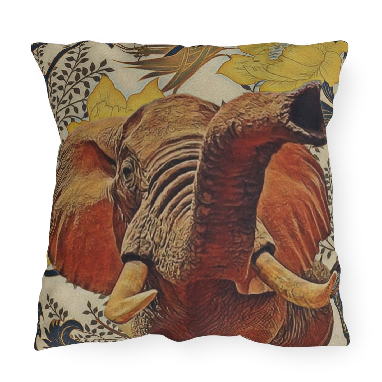Wildlife Inspired - Outdoor Pillow with Elephant Design