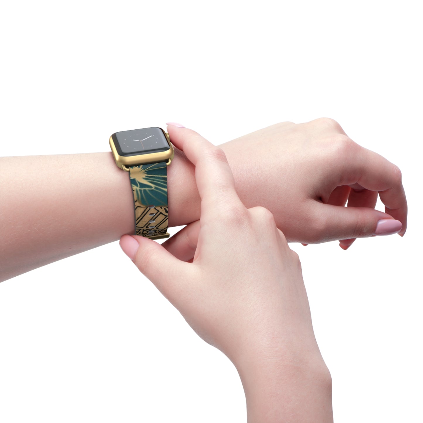Green Leaf Watch Band — Architectural & Botanical Print Replacement Strap