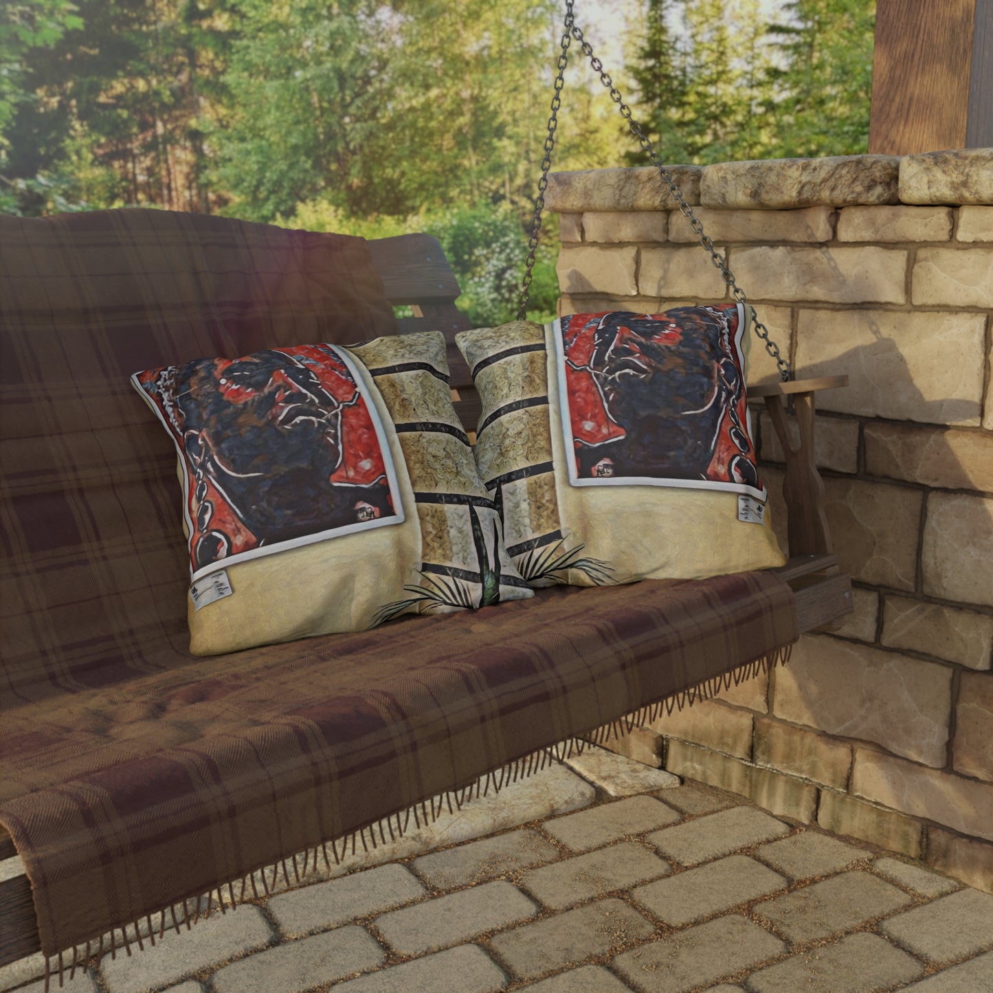 Contemporary Decorative Outdoor Pillows - International Cultural Photography Inspired