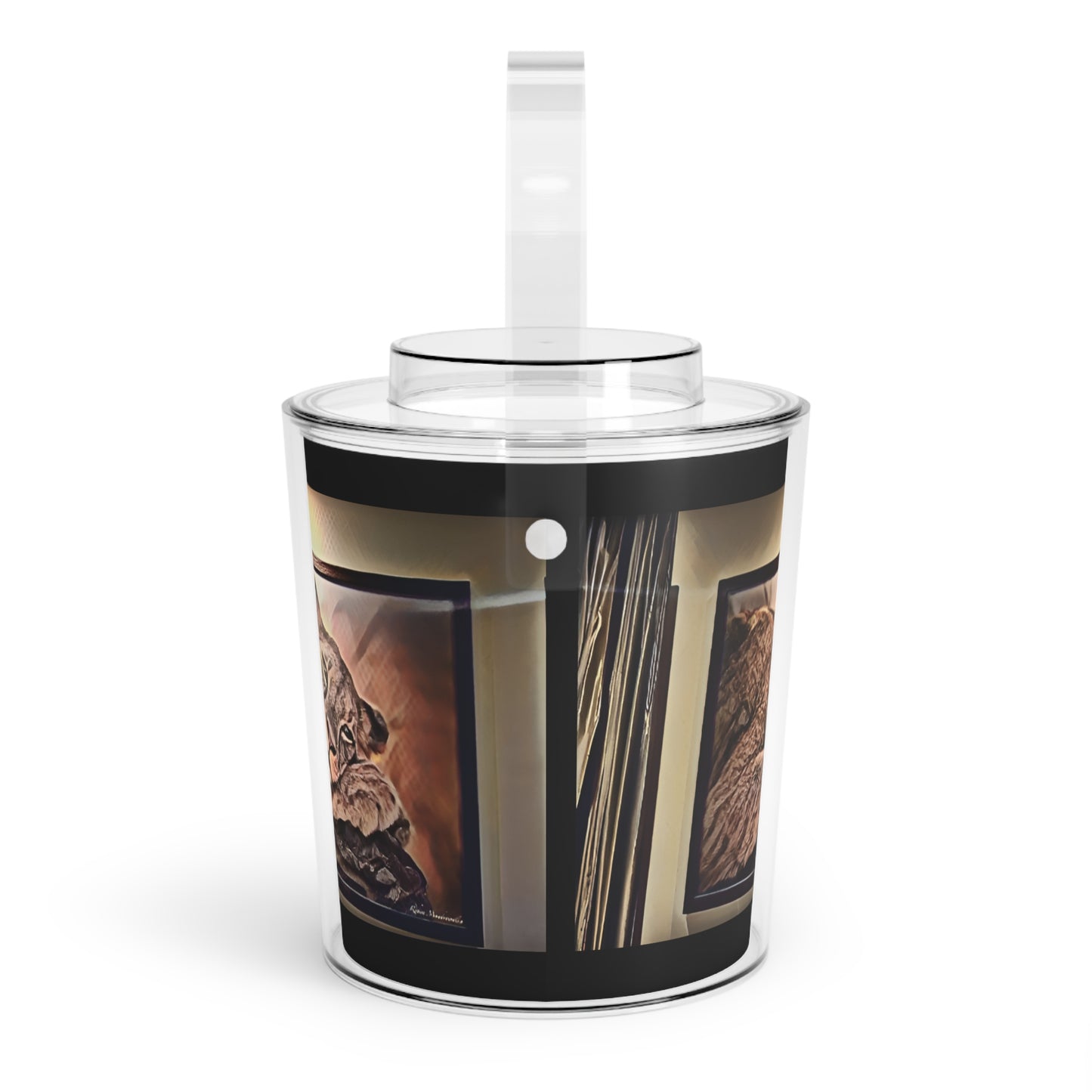 Lioness Decor Ice Bucket with Tongs — Perfect for Parties and Relaxation