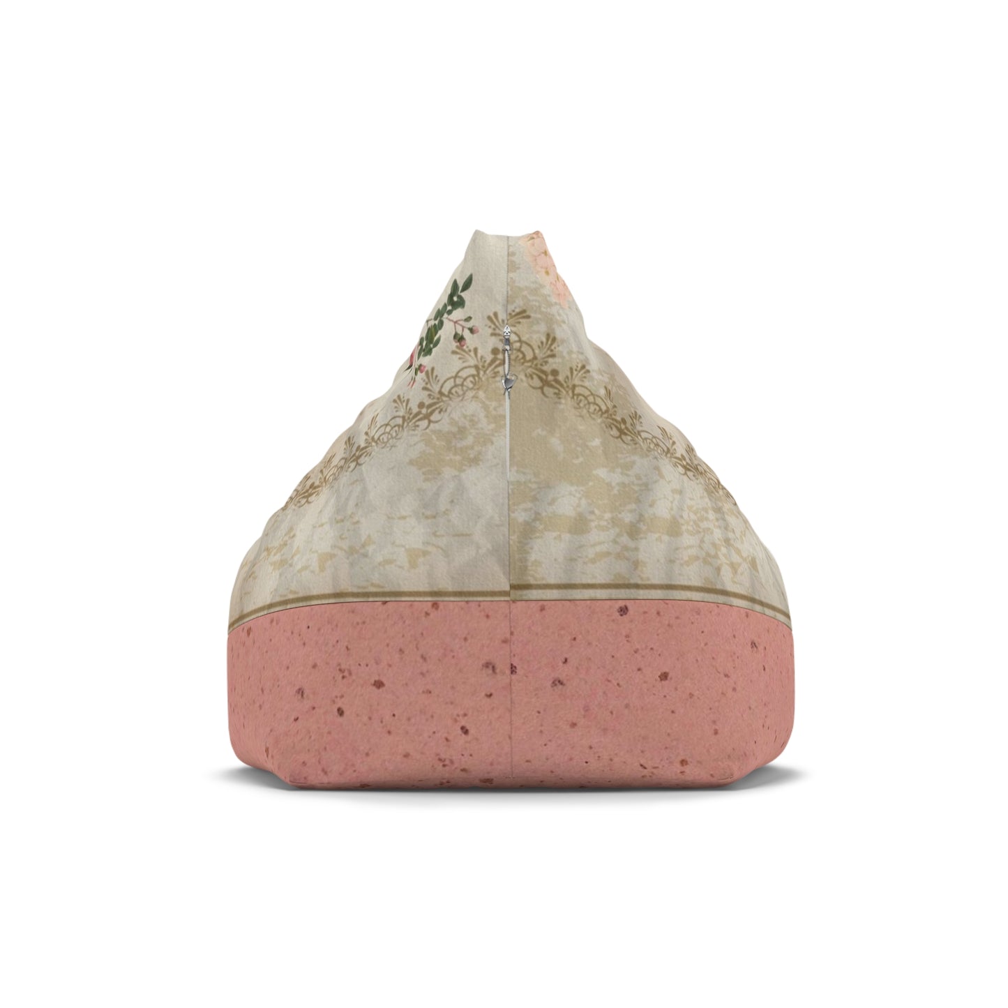 Giraffe Floral Bean Bag Chair Cover — "Inspired Photography" Accent Slipcover {Eggshell Peach}