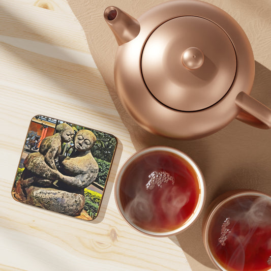 Stone Mother-Child Hardboard Coaster - Unique Home Décor