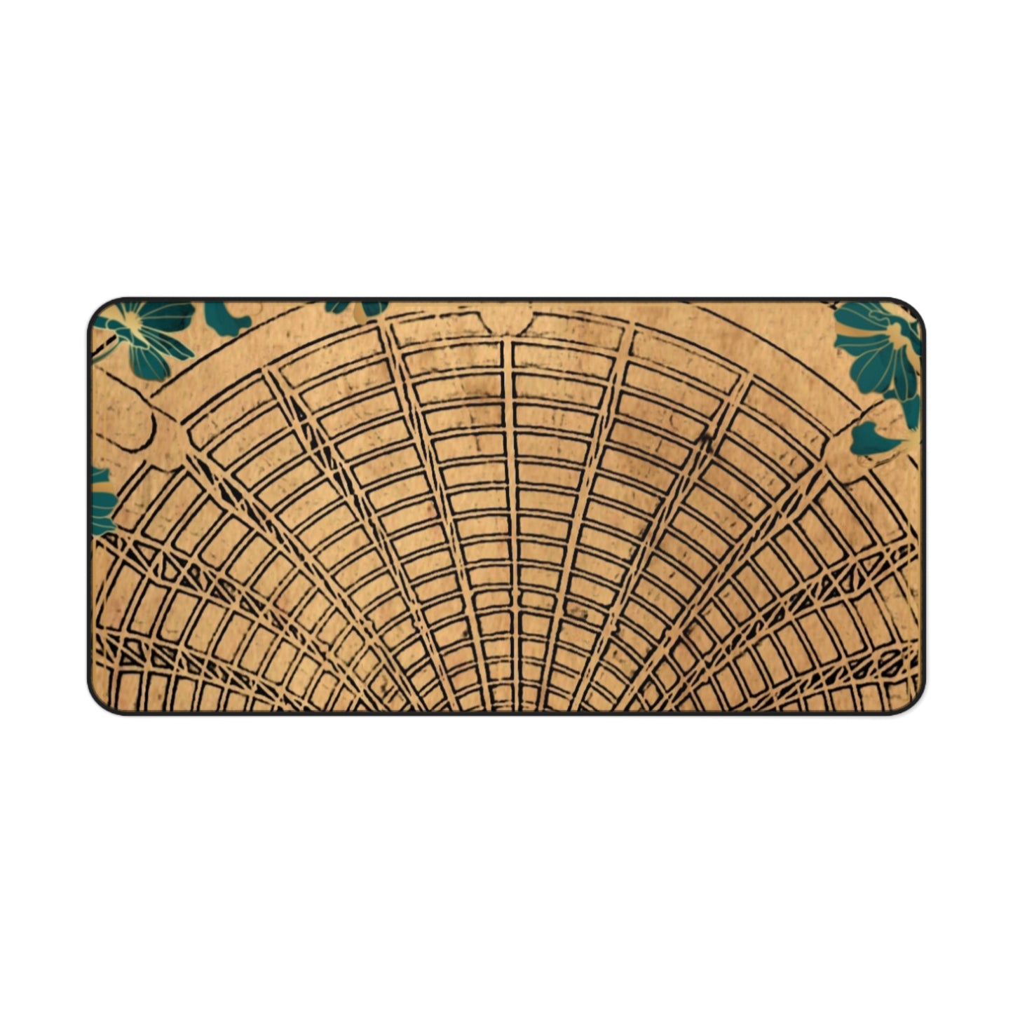 Architectural Design Floral Desk Mat - Internationally Inspired Home Office Accessory