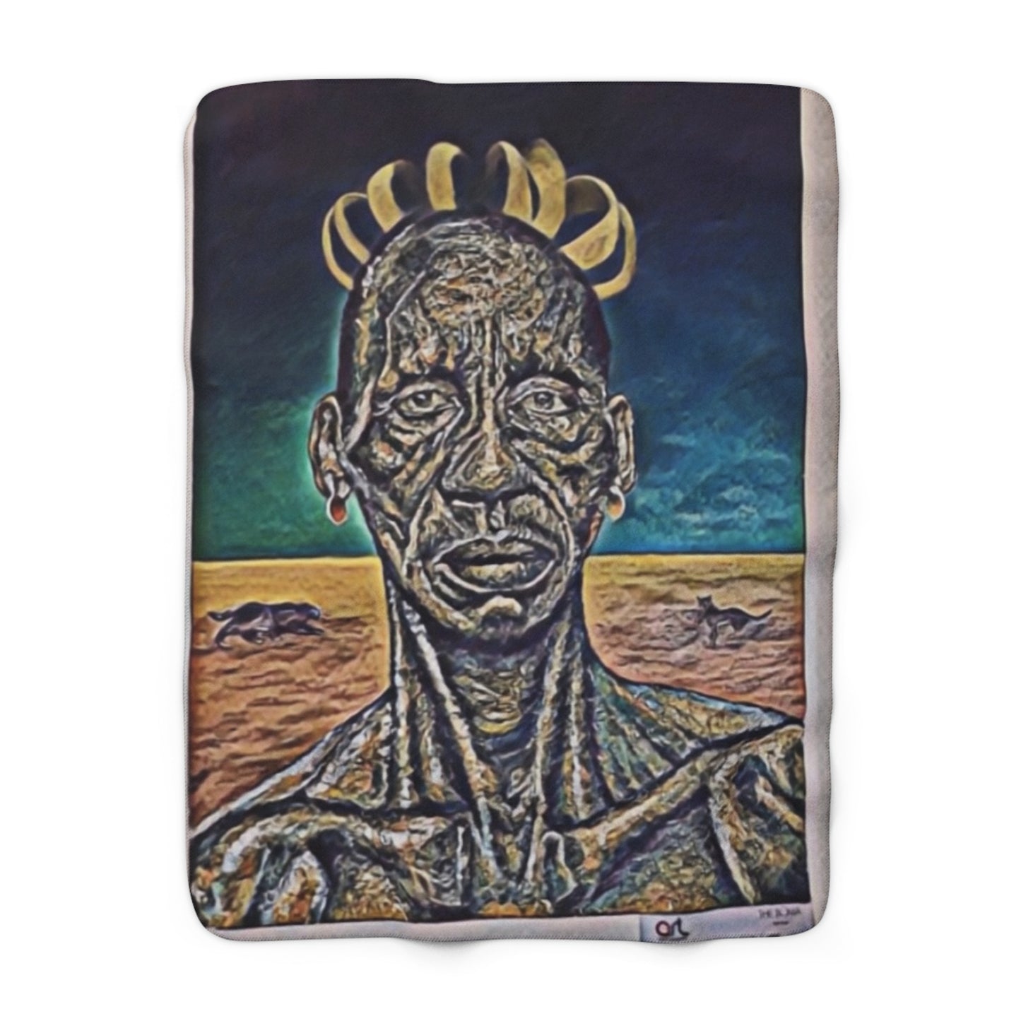Unique Ethnic Design Home Decor - Sherpa Fleece Blanket