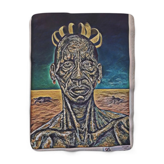 Unique Ethnic Design Home Decor - Sherpa Fleece Blanket