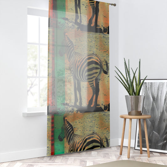 Zebra Print Contemporary Window Panel Design