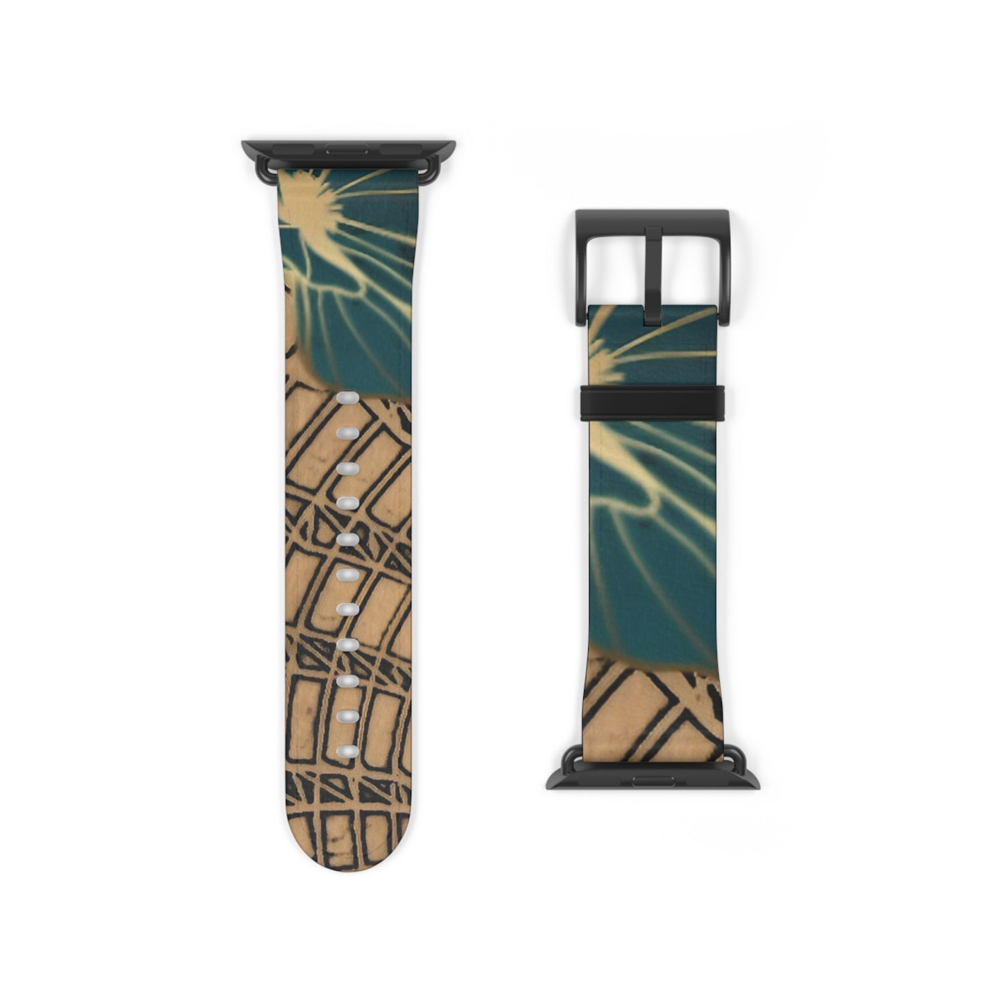 Green Leaf Watch Band — Architectural & Botanical Print Replacement Strap