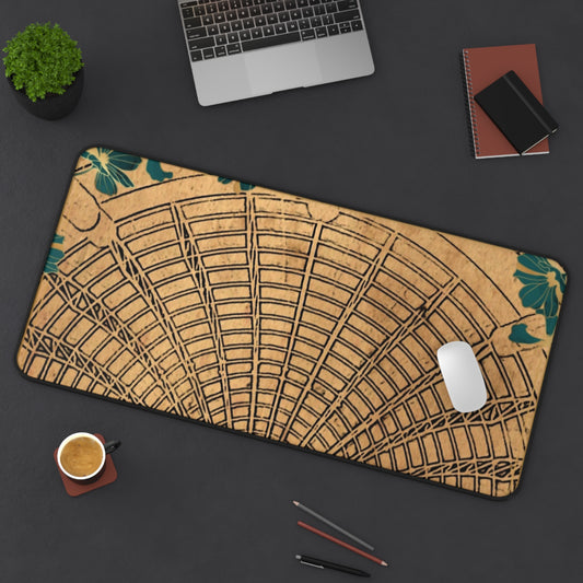 Architectural Design Floral Desk Mat - Internationally Inspired Home Office Accessory