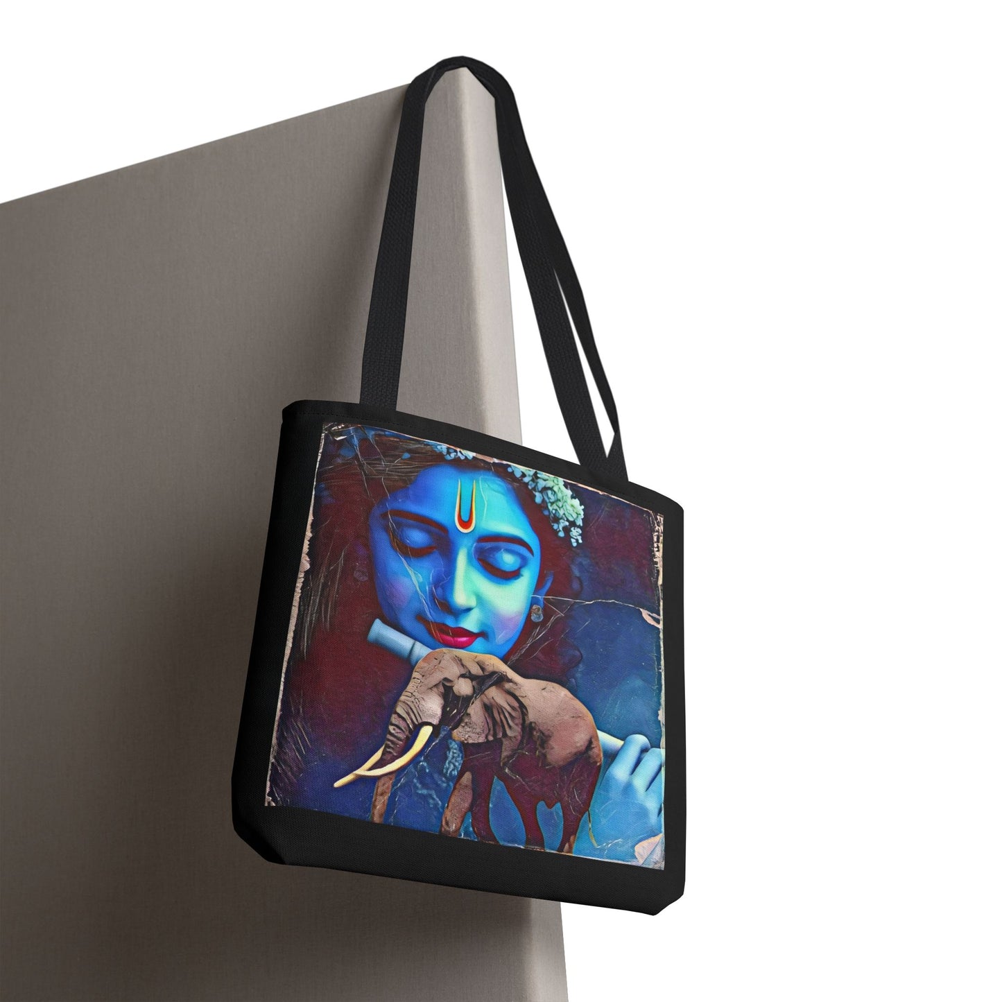 Elephant Tote Bag - Hindu Mixed Art Design for Eco-Friendly Style