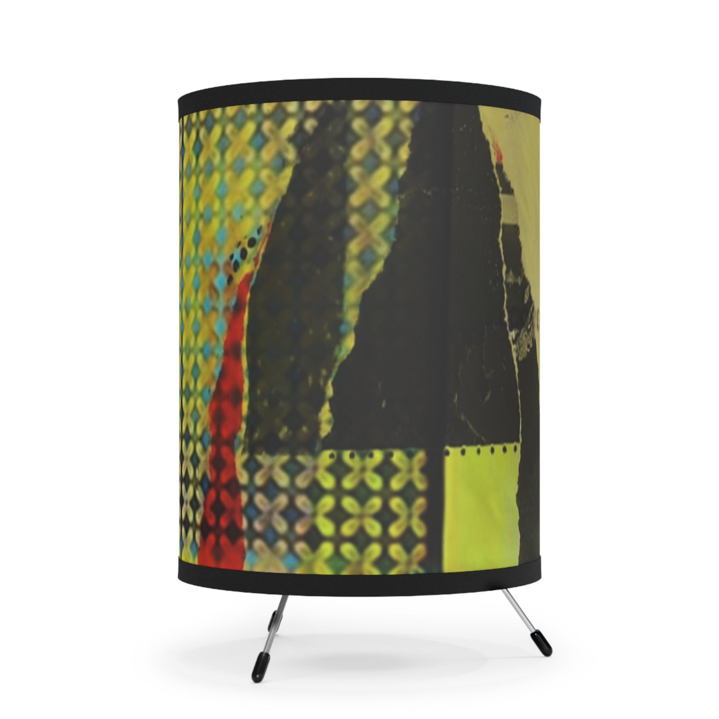 Modern Tripod Lamp with Artistic High-Res Shade - Vibrant Home Decor