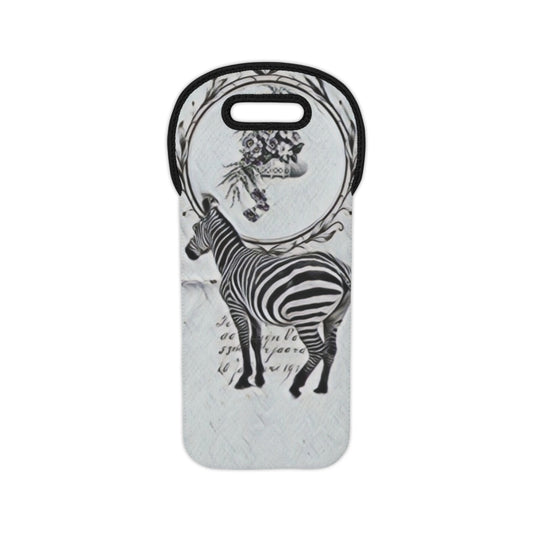 Vintage Zebra Print Wine Tote Bag - Perfect for Wine Lovers & Gifts