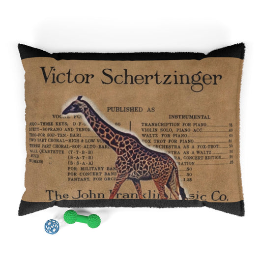 Vintage Giraffe Pet Bed - Cozy, Musical Design for Pets
