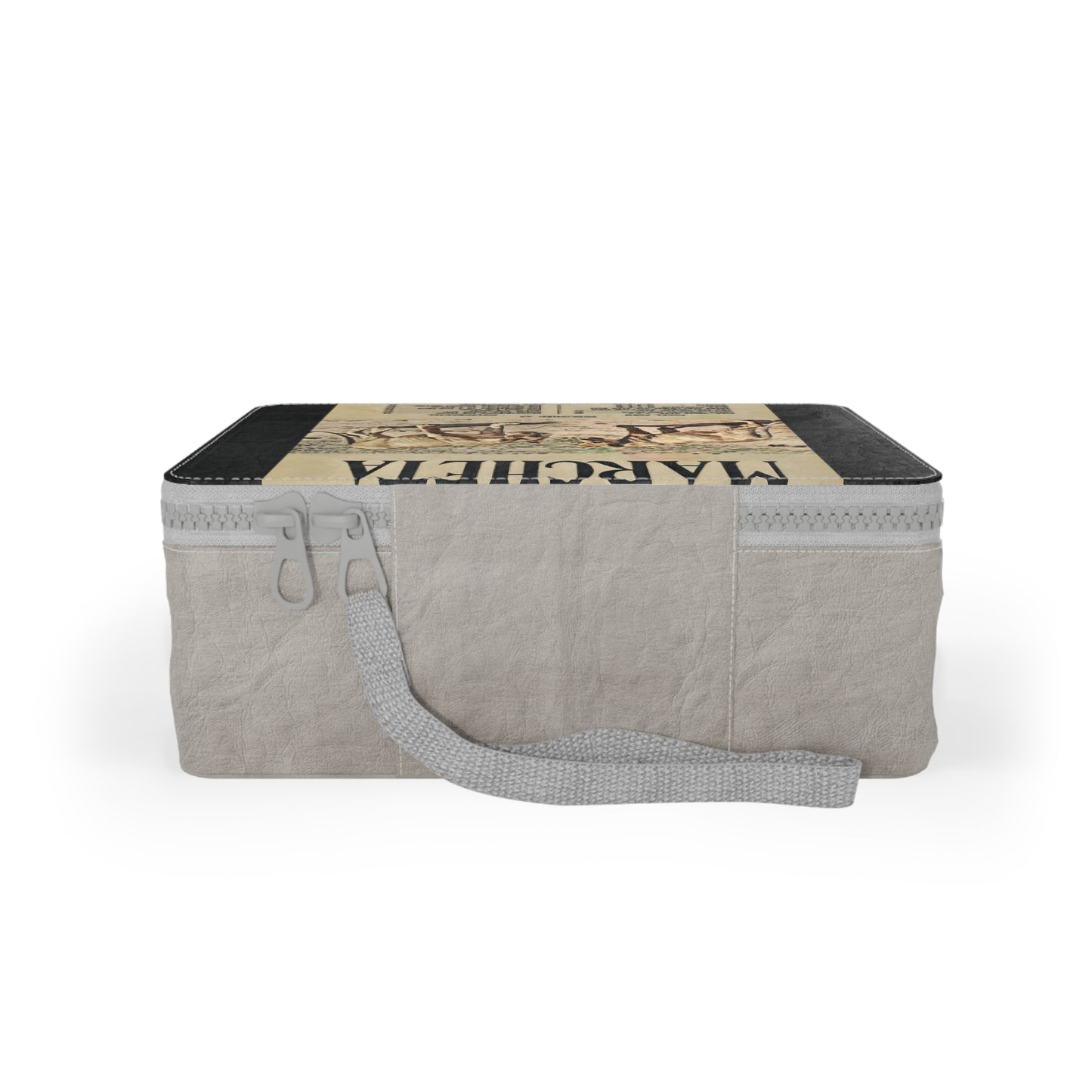 Vintage-Style Paper Lunch Bag with Marcheta Design