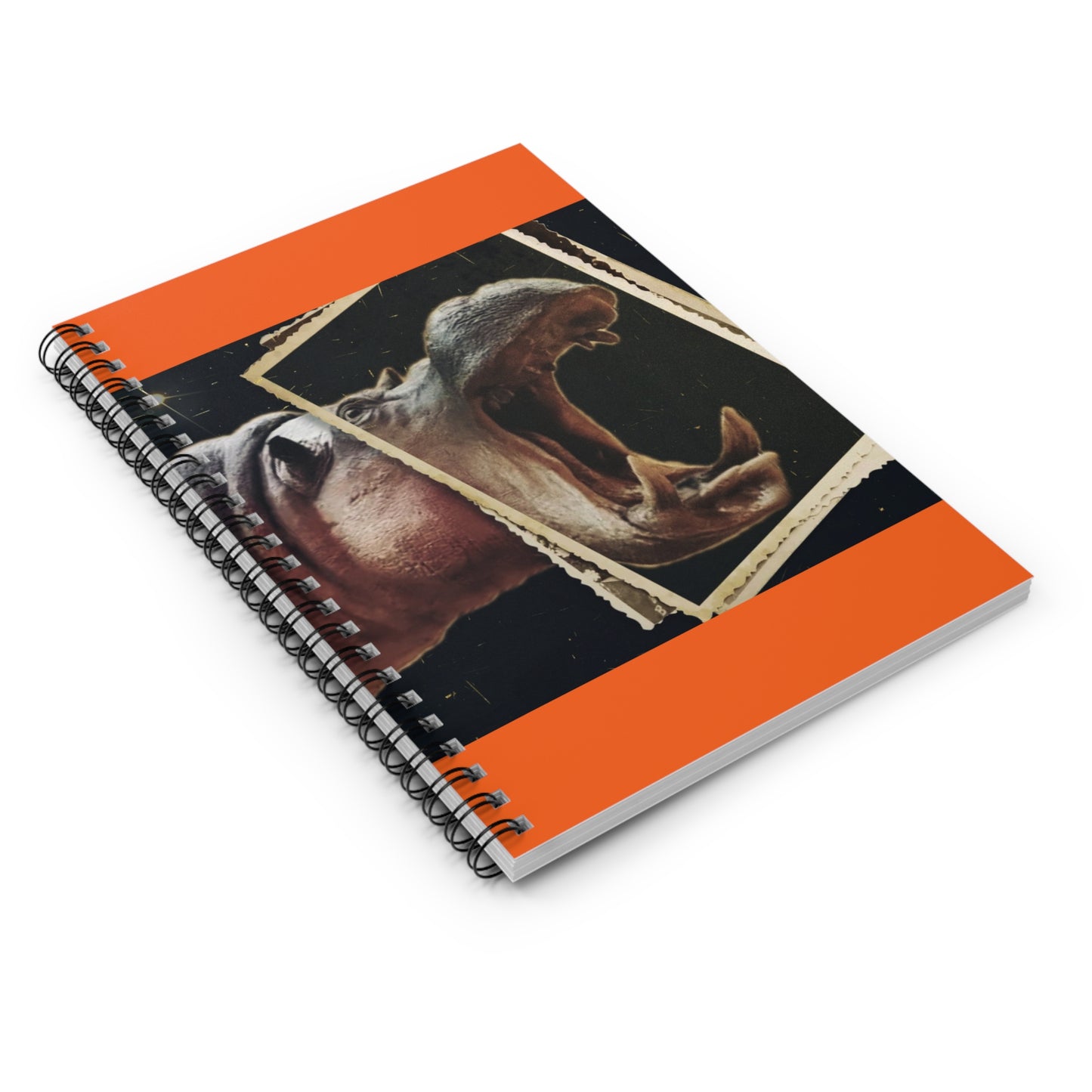 Ruled Lined Journal - Hippo Spiraled Notebook