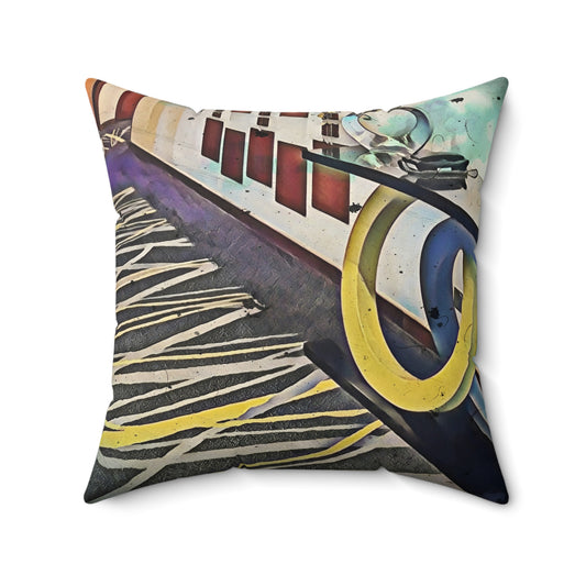 Large Textile And Pattern Square Decorative Pillow